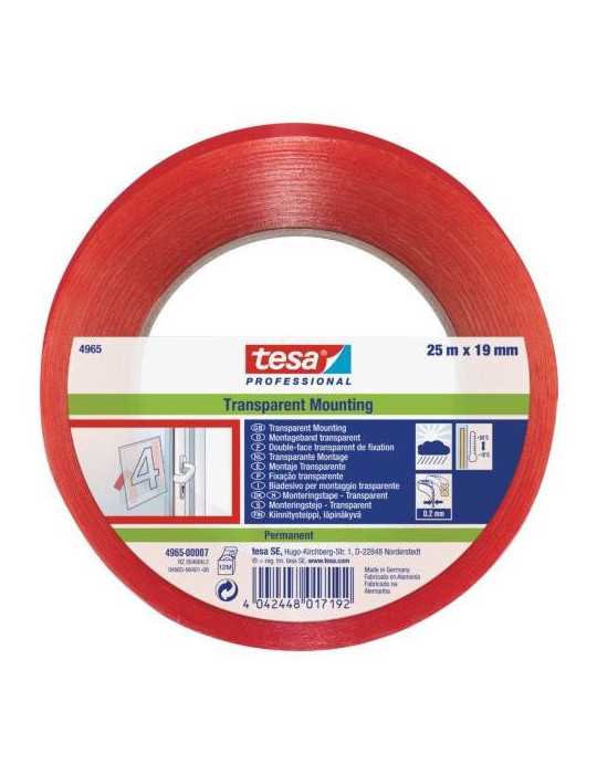 Cinta Montaje Transp. premium 25MX19MM. RETRAC. 4965 [LOTE DE 2 Unidades] TESA