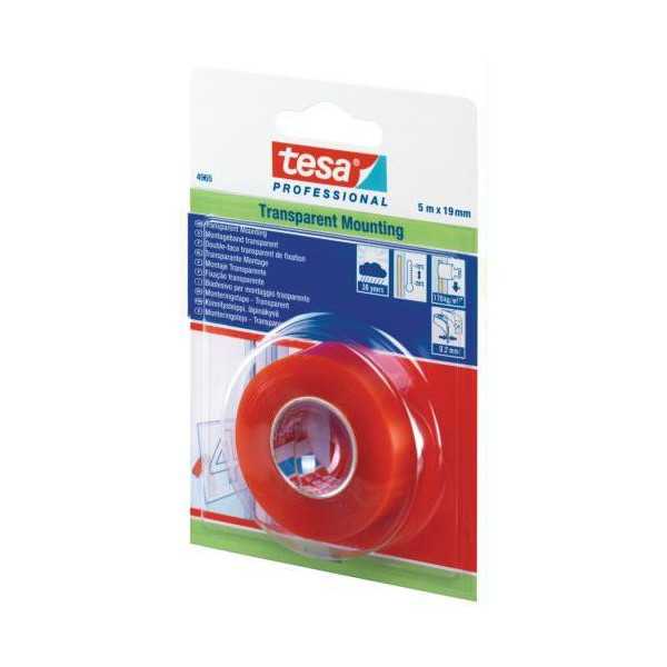 Cinta Montaje Transp. premium 5MX19MM. BLISTER 66965 [LOTE DE 4 Unidades] TESA
