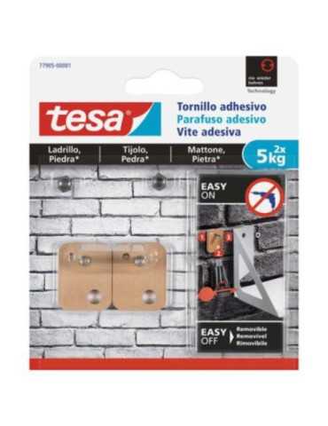 Tornillo Adhesivo Cuadr. 5 kg Ladrillo/Piedra [LOTE DE 2 Unidades] TESA TAPE