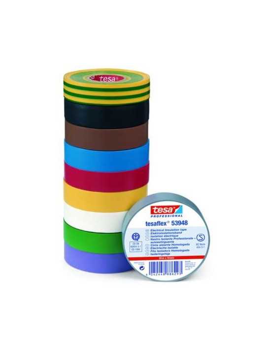 Cinta Aislante 25M.X50MM Negra 53988 [LOTE DE 6 Unidades] TESAFLEX