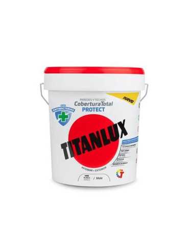 Pintura Plástica Antibacterias Blanco Mate 4L TITAN