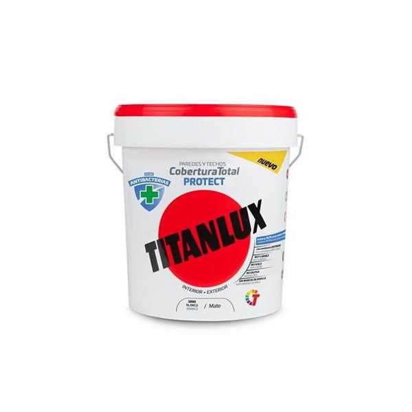 Pintura Plástica Antibacterias Blanco Mate 4L TITAN