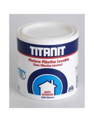 Pintura Plástica Interior Mate Bco. titanit 750 ml [LOTE DE 4 Unidades] TITAN
