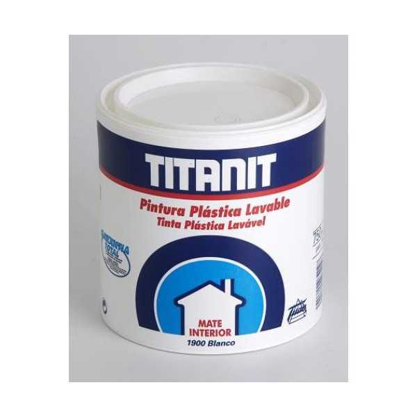 Pintura Plástica Interior Mate Bco. titanit 750 ml [LOTE DE 4 Unidades] TITAN