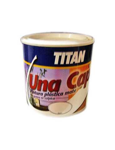 Pintura Plástica Interior 1 Capa Blanco 750 [LOTE DE 4 Unidades] TITAN