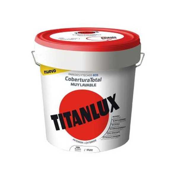 Pintura Plástica Cobertura Total Blanco Mate 4L TITAN
