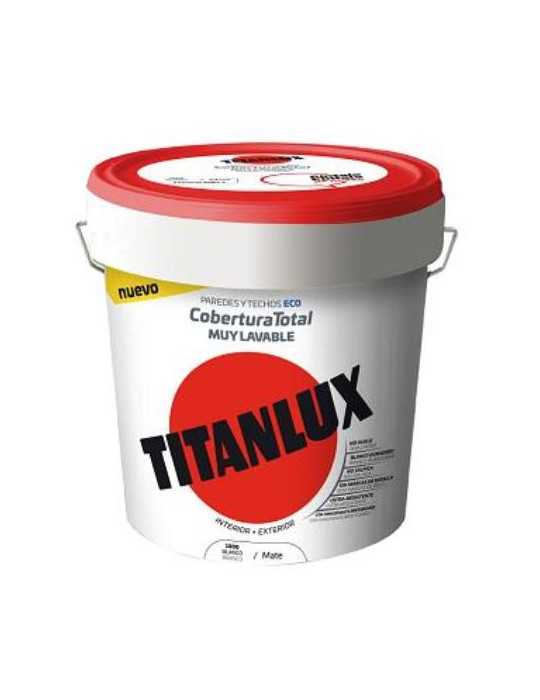 Pintura Plástica Cobertura Total Blanco Mate 4L TITAN