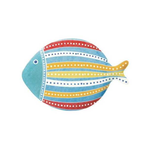 Plato Pescado Grande 31X21.5CM Porcelana Rojo [LOTE DE 2 Unidades] TOT EL MON