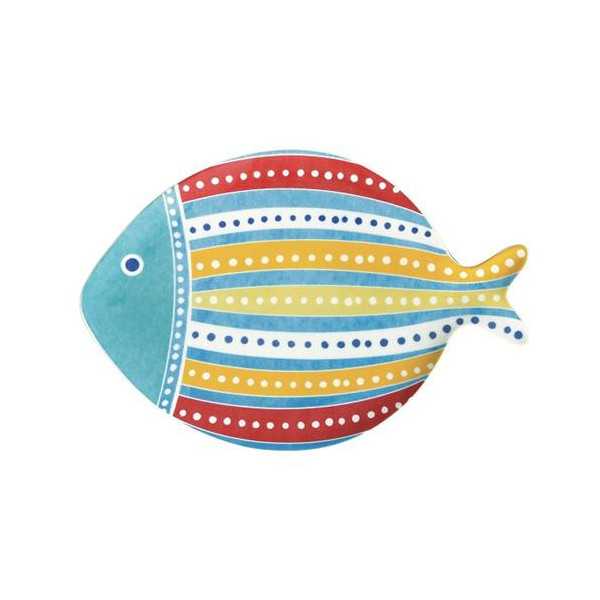 Plato Pescado Pequeño 27X19CM Porcelana Rojo [LOTE DE 2 Unidades] TOT EL MON