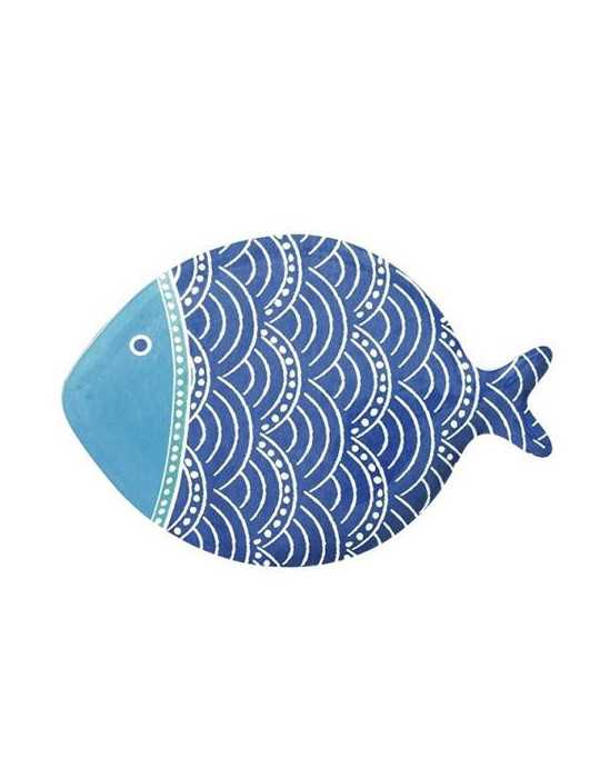 Plato Pescado Grande 31X21.5CM Porcelana Azul [LOTE DE 2 Unidades] TOT EL MON