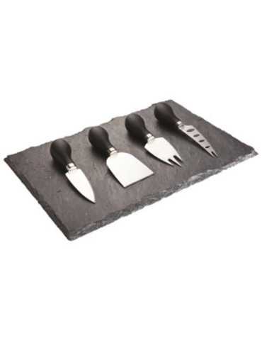 Set 4 Cuchillos Queso con Pizarra LOR56 [LOTE DE 2 Unidades] TOT EL MON