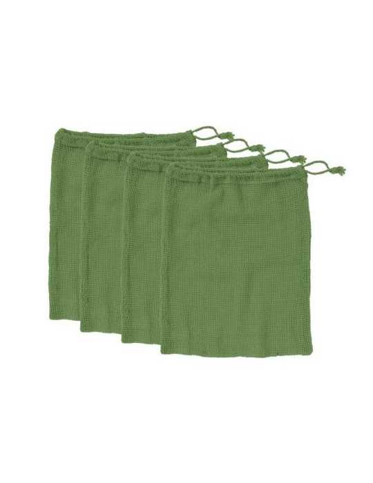 Set 4 Bolsas Rejilla 30X40 Verdes para Verduras [LOTE DE 4 Unidades] TOT EL MON