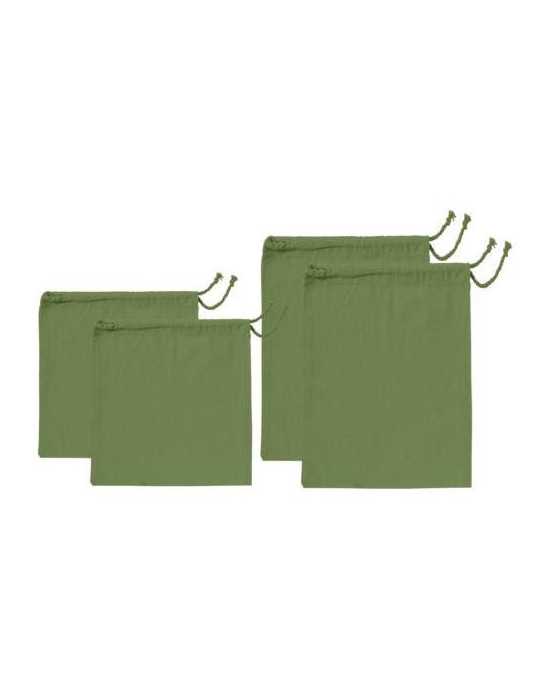 Set 4 Bolsas Verdes 22X27/30X40 para Verduras [LOTE DE 4 Unidades] TOT EL MON