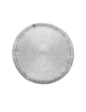 Mantel Individual Redondo - Color Plateado [LOTE DE 6 Unidades] TOT EL MON