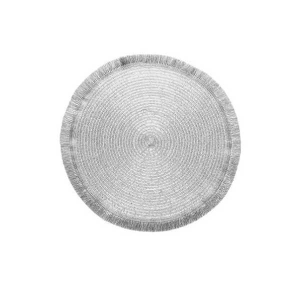 Mantel Individual Redondo - Color Plateado [LOTE DE 6 Unidades] TOT EL MON
