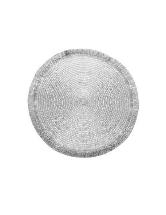 Mantel Individual Redondo - Color Plateado [LOTE DE 6 Unidades] TOT EL MON