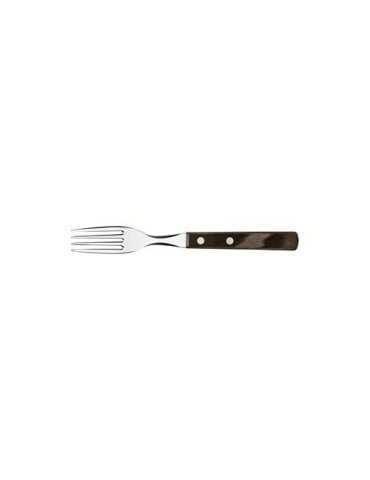 Tenedor Acero Inoxidable Mango Madera 29810006 [LOTE DE 16 Unidades] TRAMONTINA