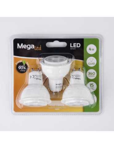 Dicroica GU10 4 W 360 Luz Cálida (PACK-3) [LOTE DE 2 Unidades] TVTECH