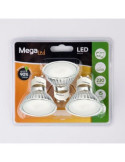 Bombilla GU10 SMD Cristal 3 W Halogena (PACK-3) [LOTE DE 4 Unidades] TVTECH