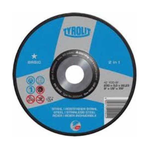 Disco Fibra Acero/Aluminio/Mad. 115X22 A36 B15 [LOTE DE 34 Unidades] TYROLIT