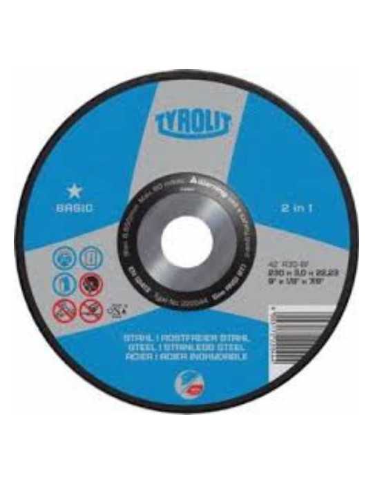 Disco Fibra Acero/Aluminio/Mad. 115X22 A36 B15 [LOTE DE 34 Unidades] TYROLIT