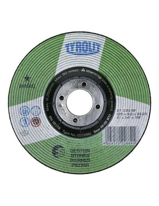 Disco Desbaste Piedra Basic 115X6X22.23 C30 SBF [LOTE DE 12 Unidades] TYROLIT
