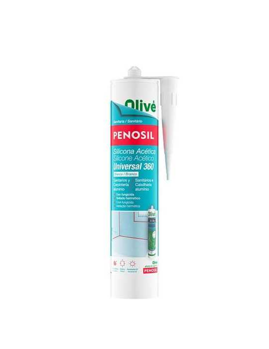 Silicona Acida Universal Blanca 280 ml [LOTE DE 12 Unidades] PENOSIL