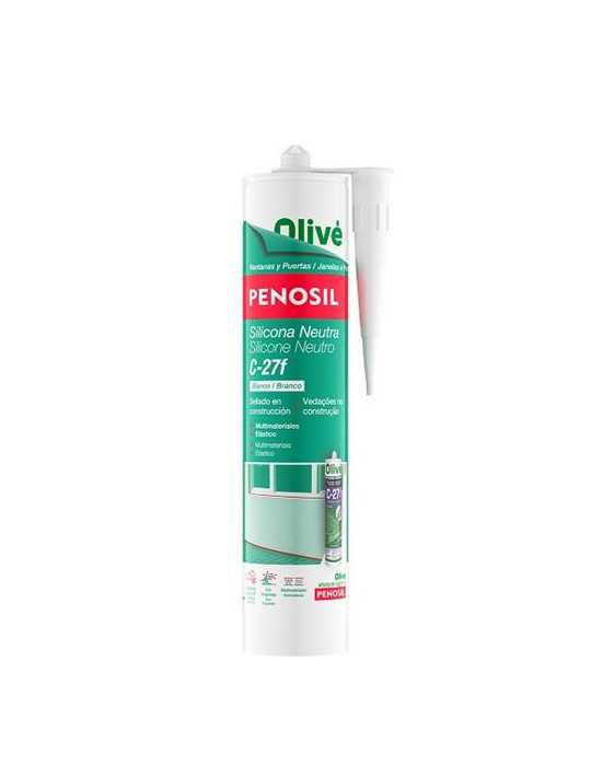 Silicona Neutra C-27F Blanca Cartucho [LOTE DE 8 Unidades] PENOSIL