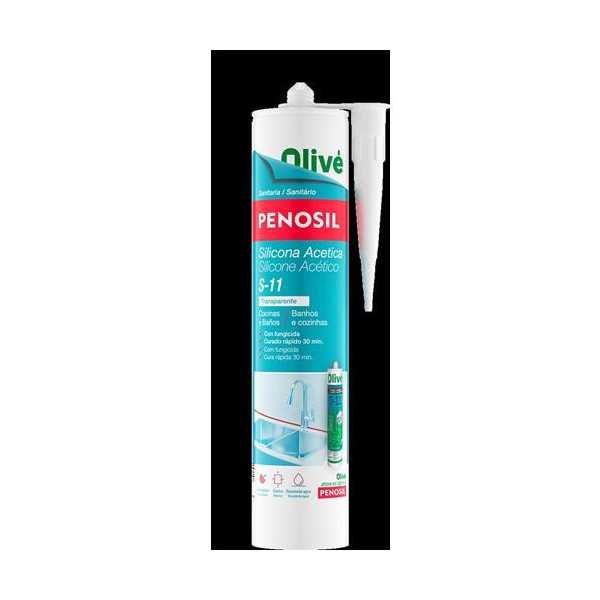 Silicona Acida S-11 Translucido 300ML [LOTE DE 8 Unidades] PENOSIL