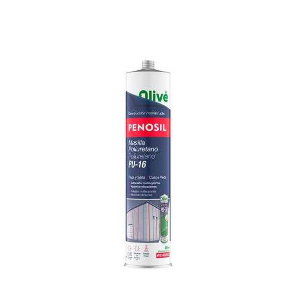 Masilla de Poliuretano PU-16 Blanco Cartucho 300ML [LOTE DE 6 Unidades] PENOSIL
