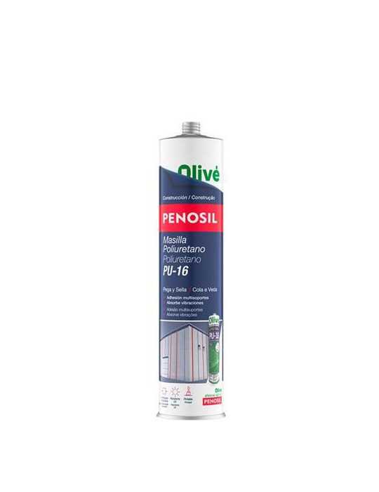 Masilla de Poliuretano PU-16 Blanco Cartucho 300ML [LOTE DE 6 Unidades] PENOSIL
