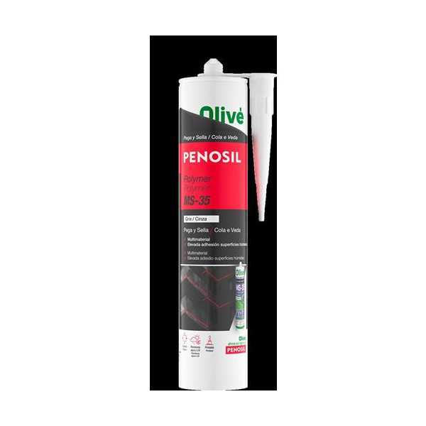 Sellador Polímero Olive MS-35 Gris 300 ml [LOTE DE 6 Unidades] PENOSIL