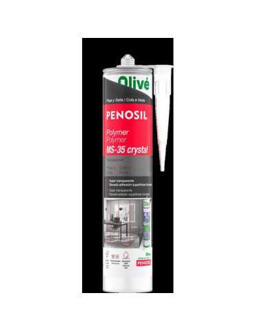 Sellador Polímero Olive MS-35 Cristal, 300 ml [LOTE DE 4 Unidades] PENOSIL
