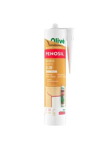 Masilla Acrílica Olive D-70 Blanco, 300 ml [LOTE DE 14 Unidades] PENOSIL