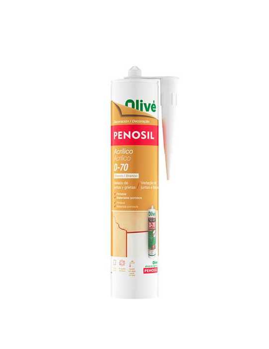 Masilla Acrílica Olive D-70 Blanco, 300 ml [LOTE DE 14 Unidades] PENOSIL