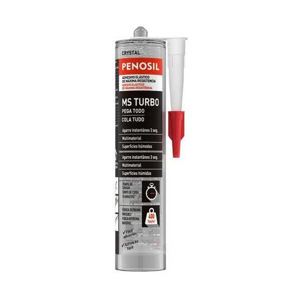 Adhesivo Montaje MS Turbo Crystal 290 ml Transparente [LOTE DE 4 Unidades] PENOSIL
