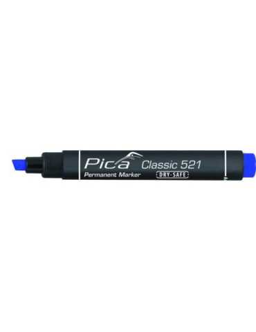 Marcador Permanente Tipo Pincel Azul [LOTE DE 18 Unidades] PICA