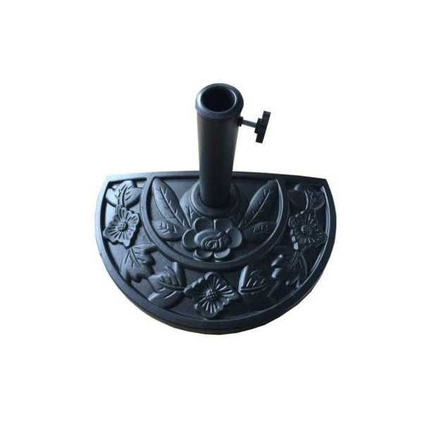 Base Parasol Resina Semicirculo 9KG Negro 891304 PLICOSA