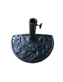 Base Parasol Resina Semicirculo 9KG Negro 891304 PLICOSA