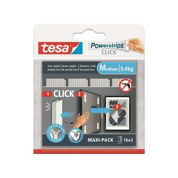 Tiras Cuelga Cuadros 16X2 Mediano [LOTE DE 4 Unidades] POWERSTRIPS