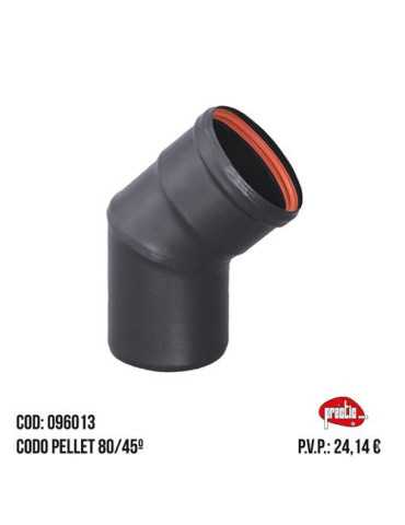 Codo Pellet 80/45 096013 [LOTE DE 2 Unidades] PRACTIC
