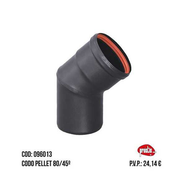 Codo Pellet 80/45 096013 [LOTE DE 2 Unidades] PRACTIC