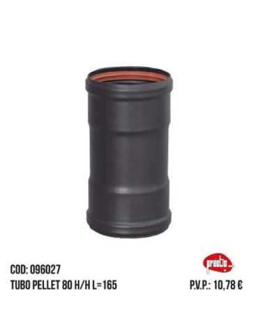 Manguito Pellet 80 Hembra/Hembra Largo 165 096027 [LOTE DE 2 Unidades] PRACTIC
