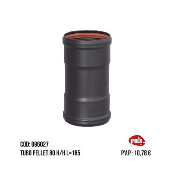 Manguito Pellet 80 Hembra/Hembra Largo 165 096027 [LOTE DE 2 Unidades] PRACTIC