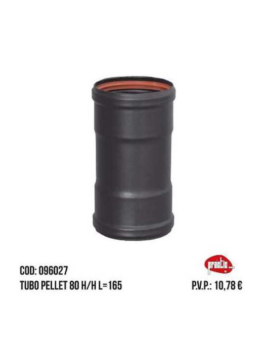Manguito Pellet 80 Hembra/Hembra Largo 165 096027 [LOTE DE 2 Unidades] PRACTIC