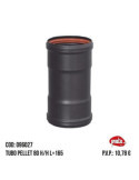 Manguito Pellet 80 Hembra/Hembra Largo 165 096027 [LOTE DE 2 Unidades] PRACTIC