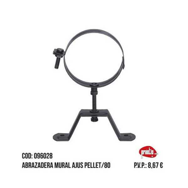 Abrazadera Mural Ajustable Pellet 80 096028 [LOTE DE 2 Unidades] PRACTIC