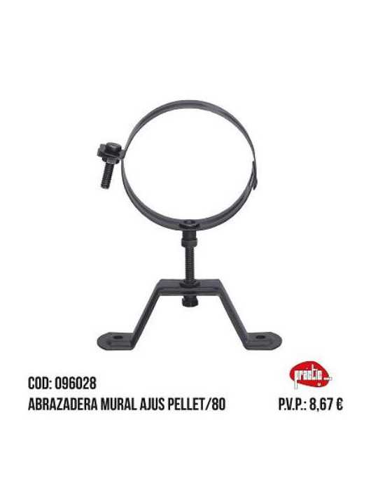 Abrazadera Mural Ajustable Pellet 80 096028 [LOTE DE 2 Unidades] PRACTIC
