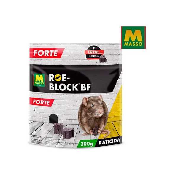 Raticida Bloques 20G Roe-Block Forte 300 gr 231627 [LOTE DE 4 Unidades] PREBEN
