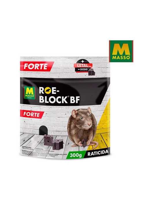 Raticida Bloques 20G Roe-Block Forte 300 gr 231627 [LOTE DE 4 Unidades] PREBEN